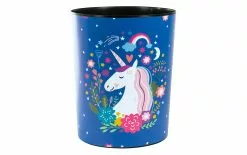 Goldbuch Corbeille à Papier Licorne Chance 10 L, Noir; Rose; Bleu - Corbeille