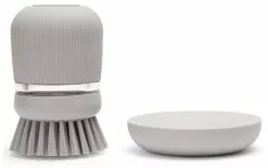 Brabantia Brosses à Vaisselle Avec Distributeur De Savon Gris - Brosse De Nettoyage