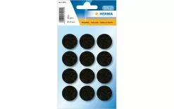 Herma Stickers Patin En Feutre Ø 22 Mm, Noir, 12 Pièces - Filtre Pour Aspirateur