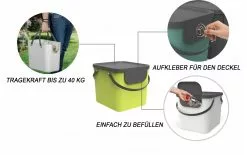 ROTHO Bacs De Recyclage Albula 40 L, Vert Clair - Bac à Compost -Aspirateurs Soldes 1164859 3 5