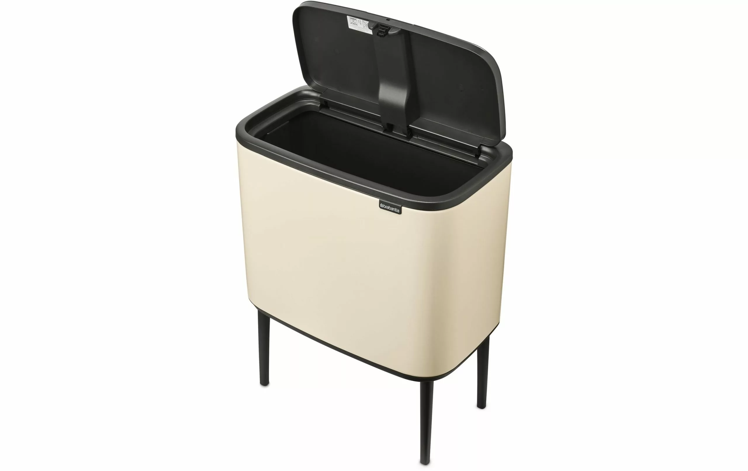 Brabantia Bacs De Recyclage Bo Touch Bin 36 L, Beige Clair - Bac à Compost 4 Brabantia Bacs De Recyclage Bo Touch Bin 36 L, Beige Clair - Bac à Compost – Image 2