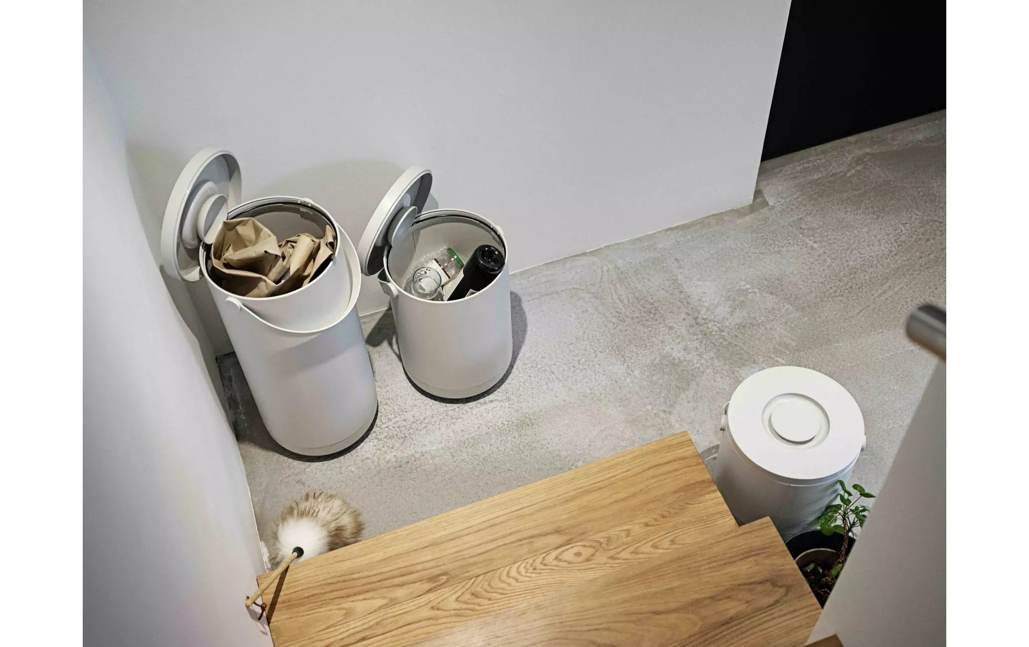 Zone Denmark Poubelle Circular 12 L + 22 L, Gris - Poubelle 5 Zone Denmark Poubelle Circular 12 L + 22 L, Gris - Poubelle – Image 3