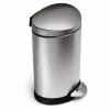 Simplehuman Poubelle à Pédale CW1834CB 6 Litres, Argent, Résistant Aux Empreintes Digitales - Poubelle à Pédale -Aspirateurs Soldes 885147 1 7