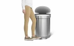 Simplehuman Poubelle à Pédale CW2029 60 Litres, Argent - Poubelle à Pédale -Aspirateurs Soldes 898430 3 5